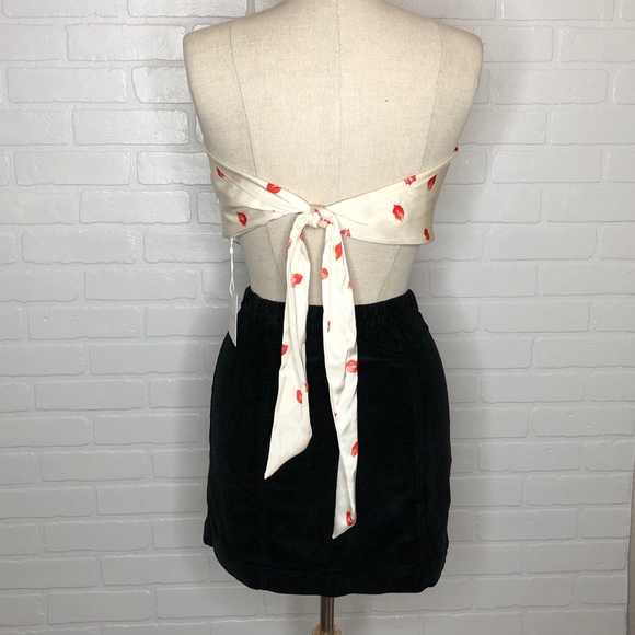 Honey Punch White Satin Bandana Tie Up Top - Picture 3 of 4